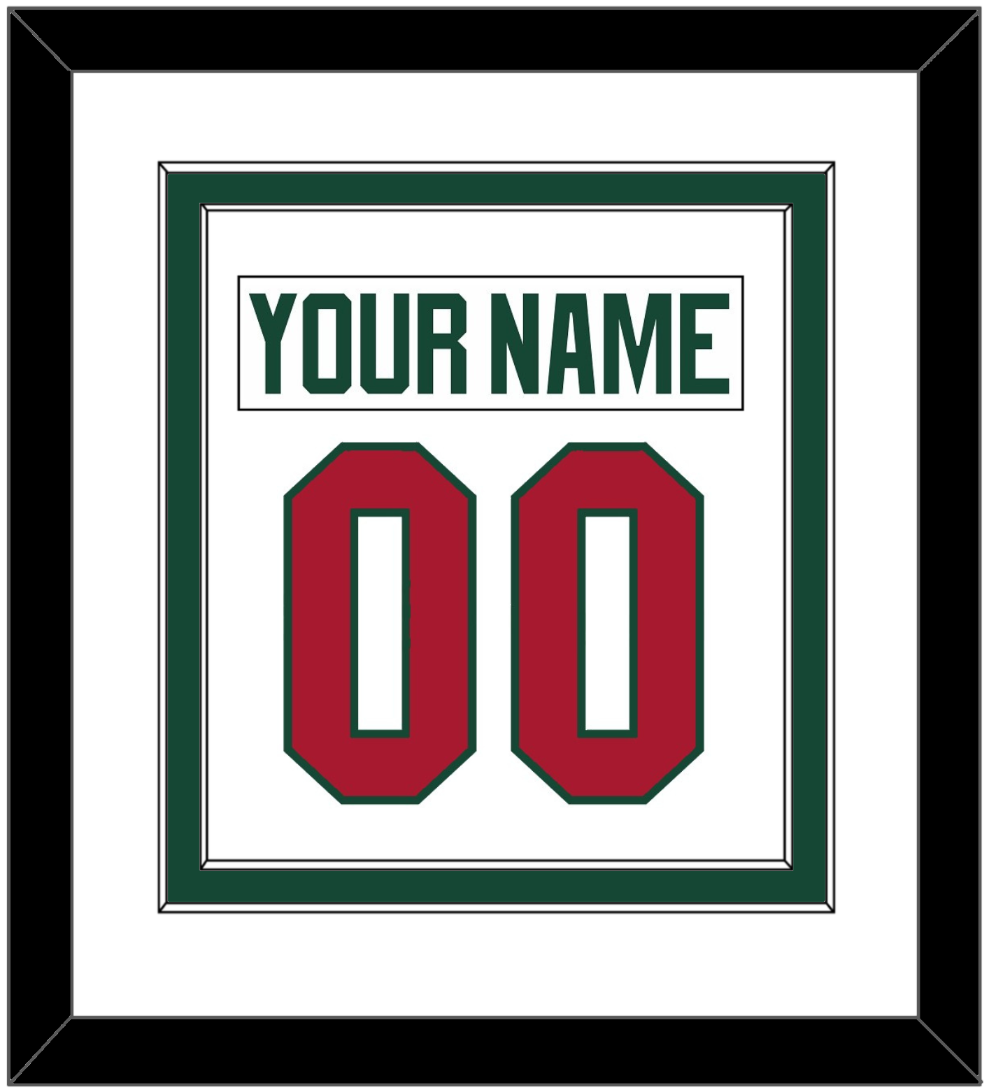 Minnesota Nameplate & Number (Back) Combined - Road White - Signature Tier 1