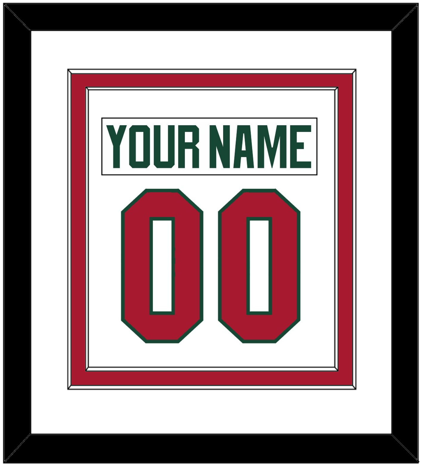 Minnesota Nameplate & Number (Back) Combined - Road White - Signature Tier 2
