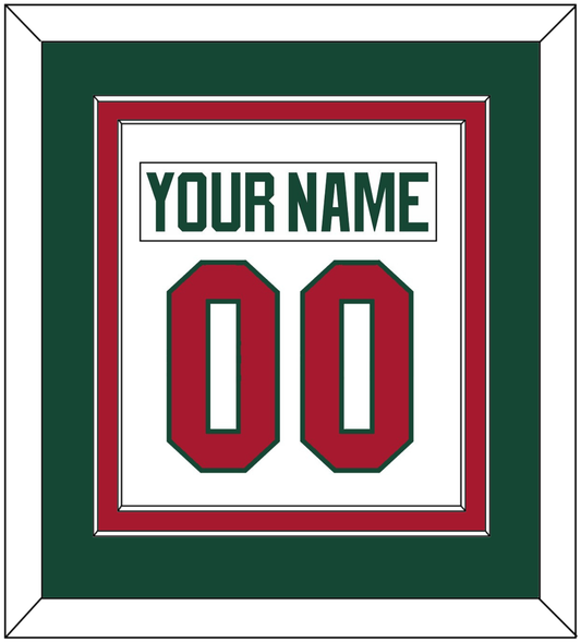 Minnesota Nameplate & Number (Back) Combined - Road White - Signature Tier 3