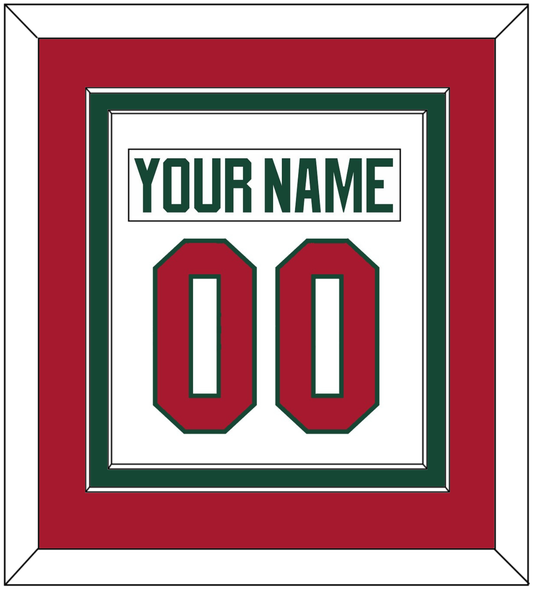 Minnesota Nameplate & Number (Back) Combined - Road White - Signature Tier 4