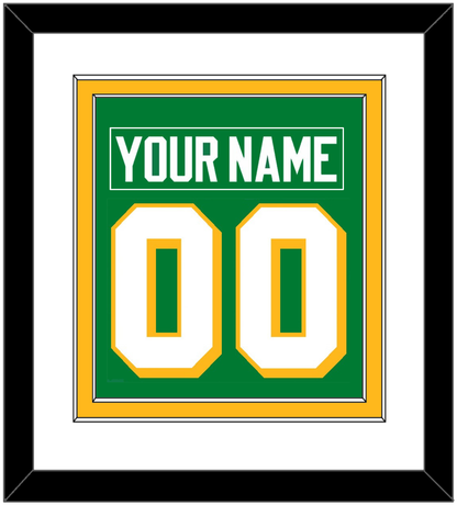 Minnesota Nameplate & Number (Back) Combined - Alternate Green - Signature Tier 1