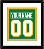 Minnesota Nameplate & Number (Back) Combined - Alternate Green - Double Mat 1