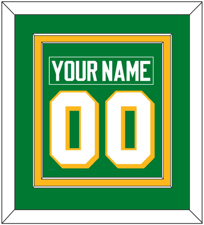 Minnesota Nameplate & Number (Back) Combined - Alternate Green - Signature Tier 2