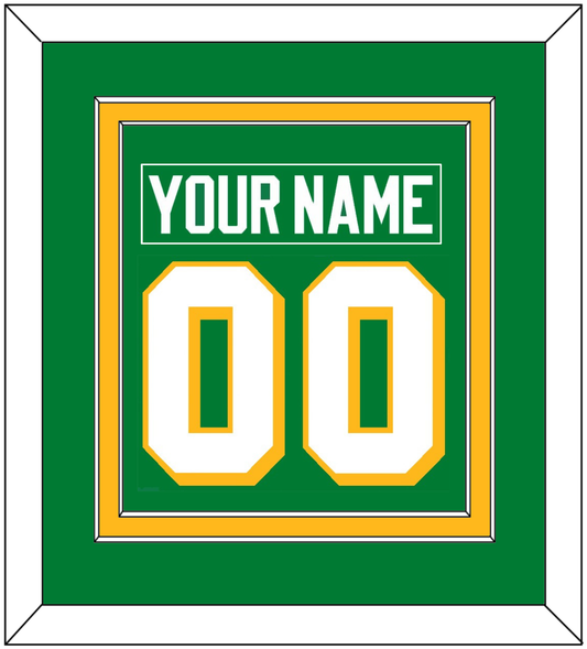 Minnesota Nameplate & Number (Back) Combined - Alternate Green - Signature Tier 2