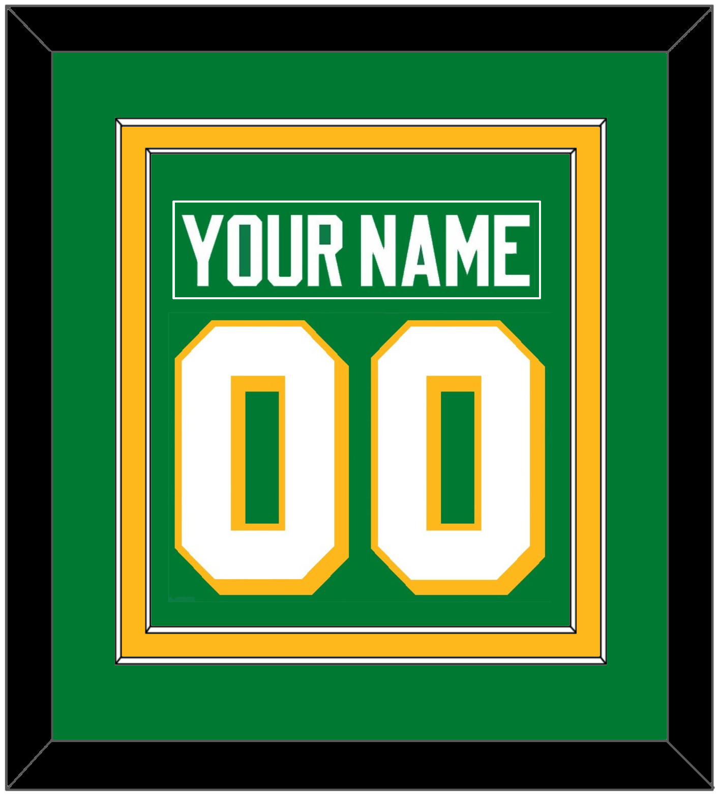 Minnesota Nameplate & Number (Back) Combined - Alternate Green - Signature Tier 2