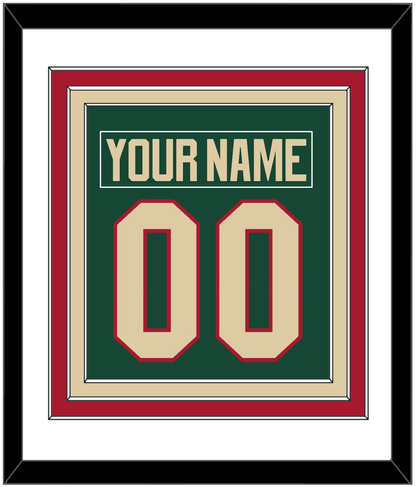 Minnesota Nameplate & Number (Back) Combined - Home Green - Premier Tier 1