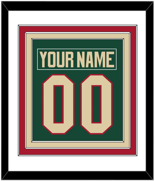 Minnesota Nameplate & Number (Back) Combined - Home Green - Premier Tier 1