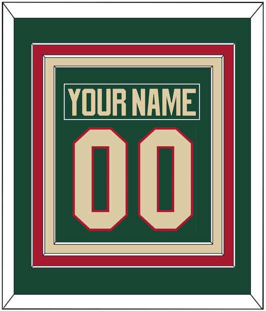 Minnesota Nameplate & Number (Back) Combined - Home Green - Premier Tier 2