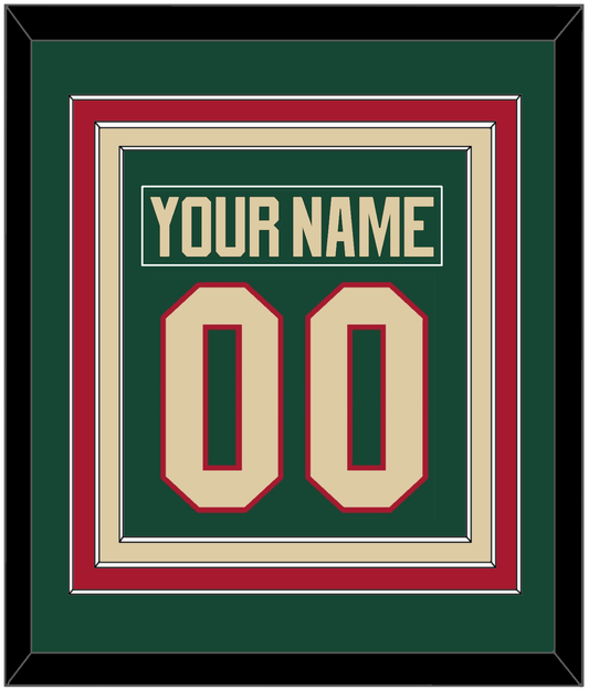 Minnesota Nameplate & Number (Back) Combined - Home Green - Premier Tier 2