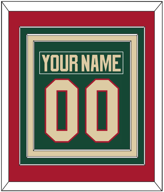 Minnesota Nameplate & Number (Back) Combined - Home Green - Premier Tier 3
