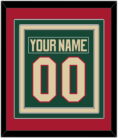Minnesota Nameplate & Number (Back) Combined - Home Green - Premier Tier 3