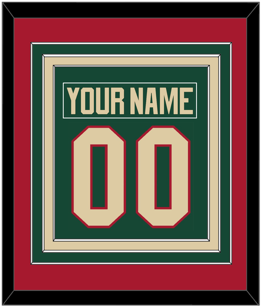 Minnesota Nameplate & Number (Back) Combined - Home Green - Premier Tier 3