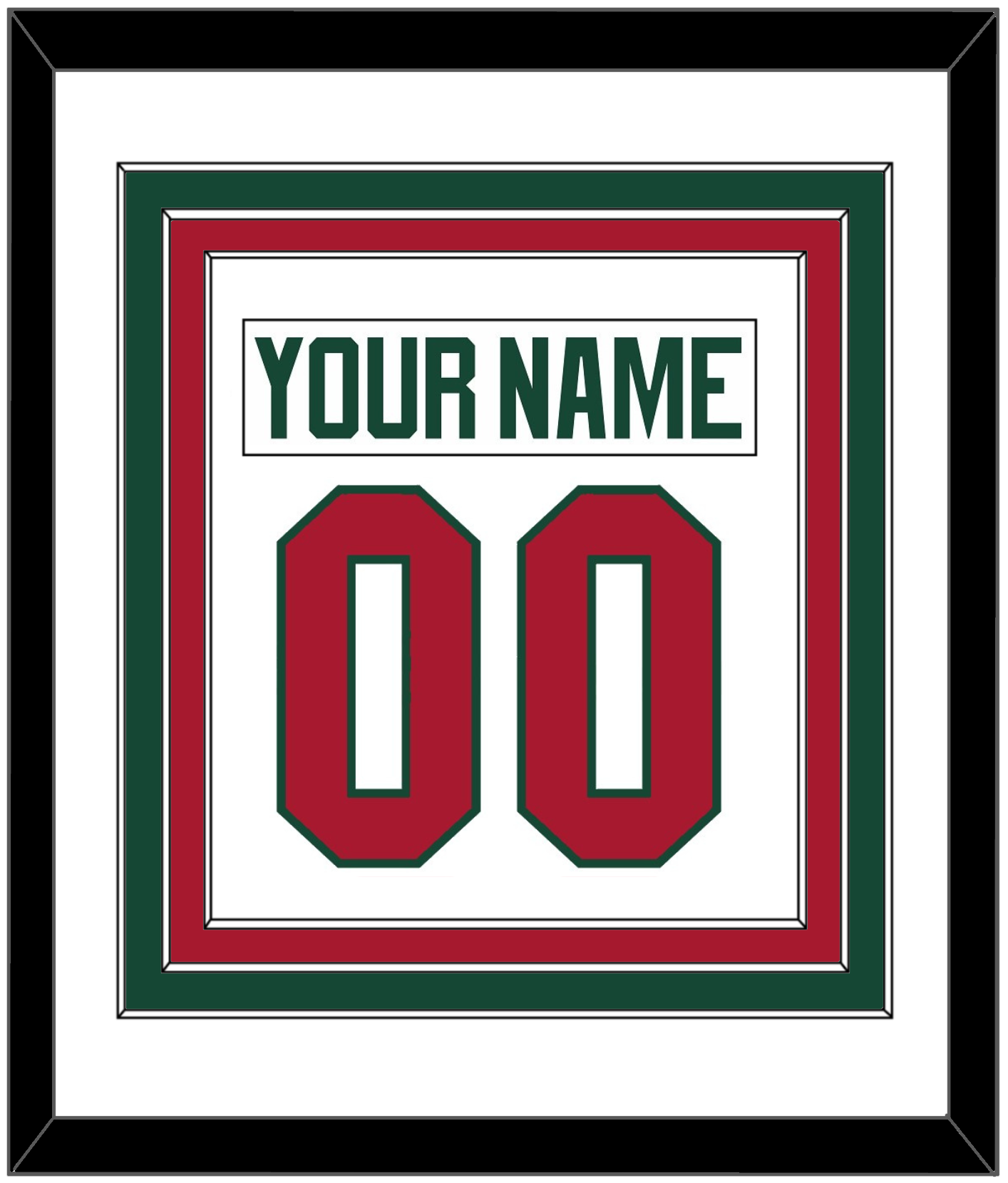 Minnesota Nameplate & Number (Back) Combined - Road White - Premier Tier 1