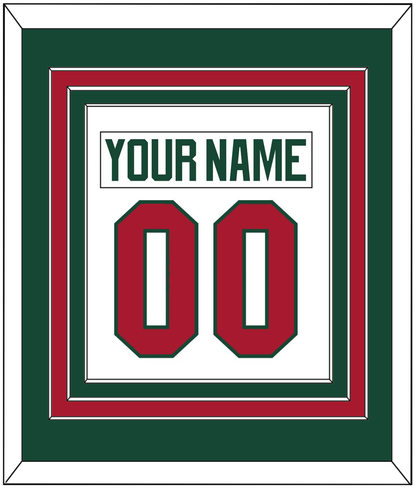 Minnesota Nameplate & Number (Back) Combined - Road White - Premier Tier 2