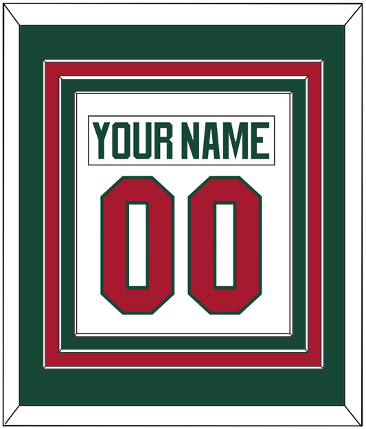 Minnesota Nameplate & Number (Back) Combined - Road White - Premier Tier 2
