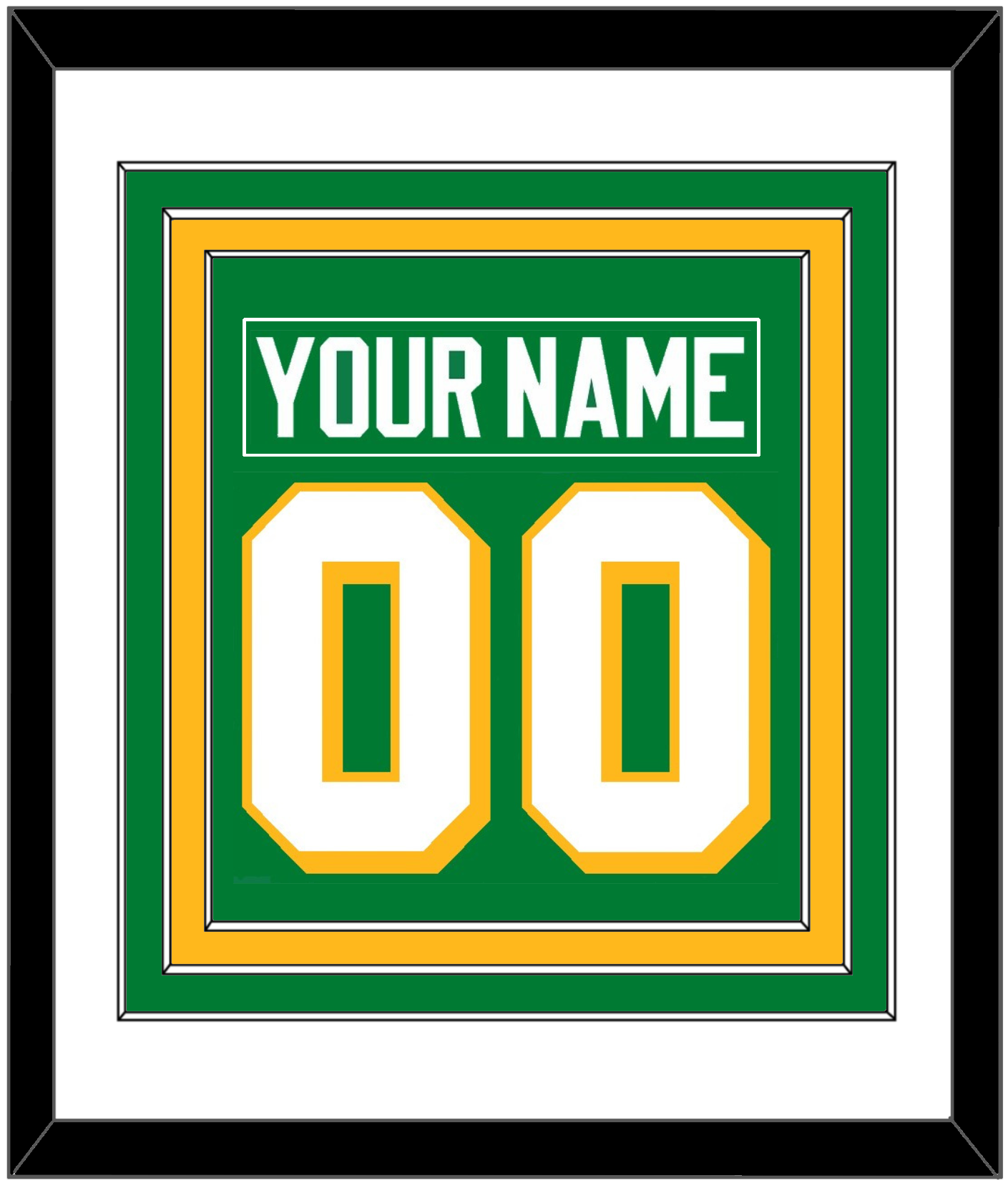 Minnesota Nameplate & Number (Back) Combined - Alternate Green - Premier Tier 1