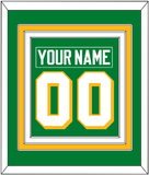 Minnesota Nameplate & Number (Back) Combined - Alternate Green - Triple Mat 2