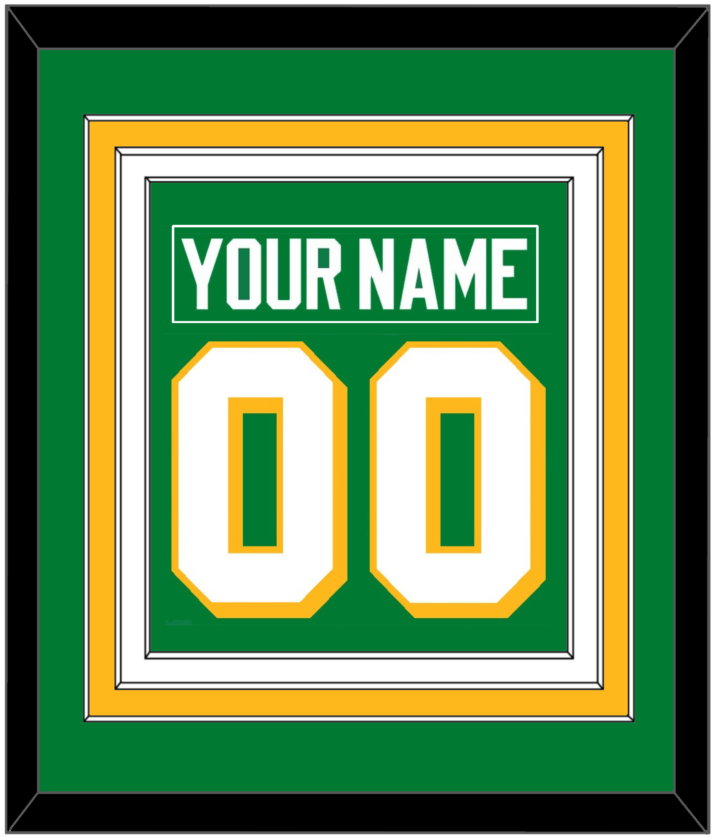 Minnesota Nameplate & Number (Back) Combined - Alternate Green - Premier Tier 2