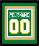 Minnesota Nameplate & Number (Back) Combined - Alternate Green - Triple Mat 2