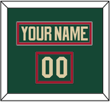 Minnesota Nameplate & Number (Shoulder) - Home Green - Double Mat 2