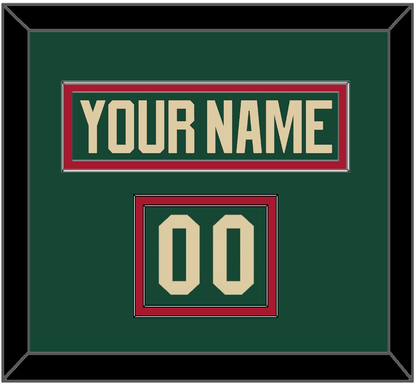 Minnesota Nameplate & Number (Shoulder) - Home Green - Signature Tier 2