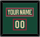 Minnesota Nameplate & Number (Shoulder) - Home Green - Double Mat 2