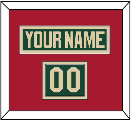 Minnesota Nameplate & Number (Shoulder) - Home Green - Signature Tier 3