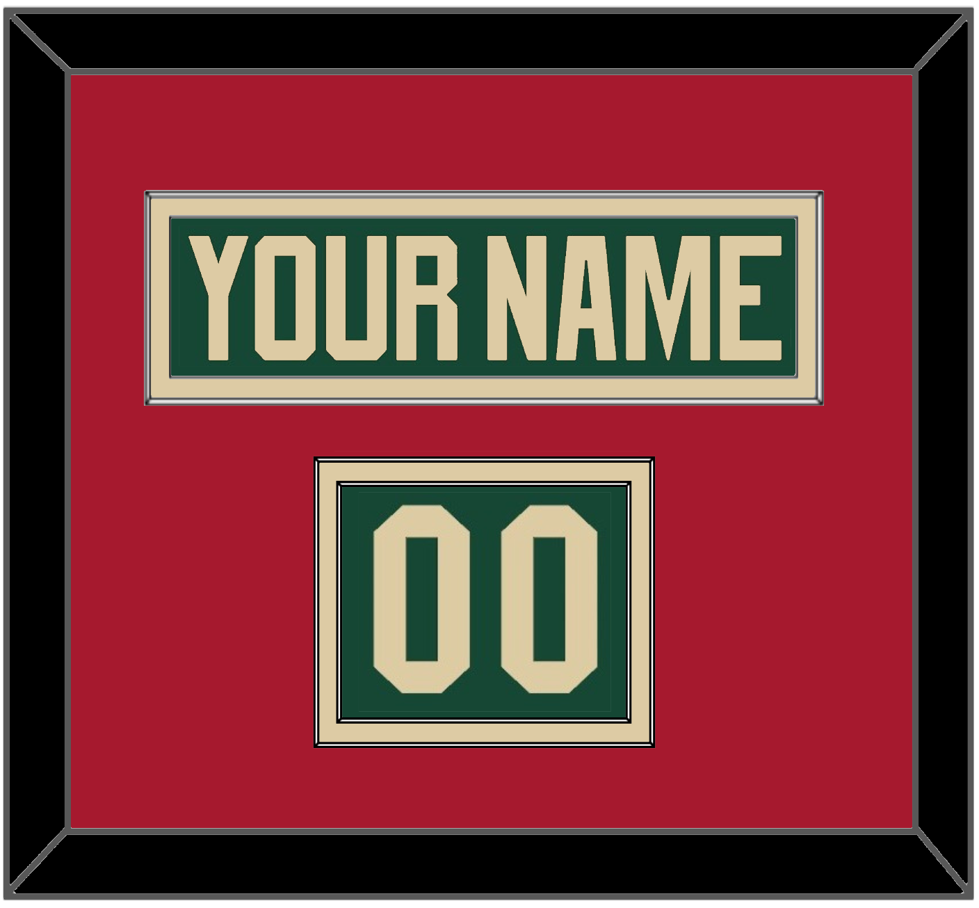 Minnesota Nameplate & Number (Shoulder) - Home Green - Signature Tier 3