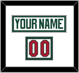 Minnesota Nameplate & Number (Shoulder) - Road White - Double Mat 1