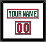 Minnesota Nameplate & Number (Shoulder) - Road White - Double Mat 2