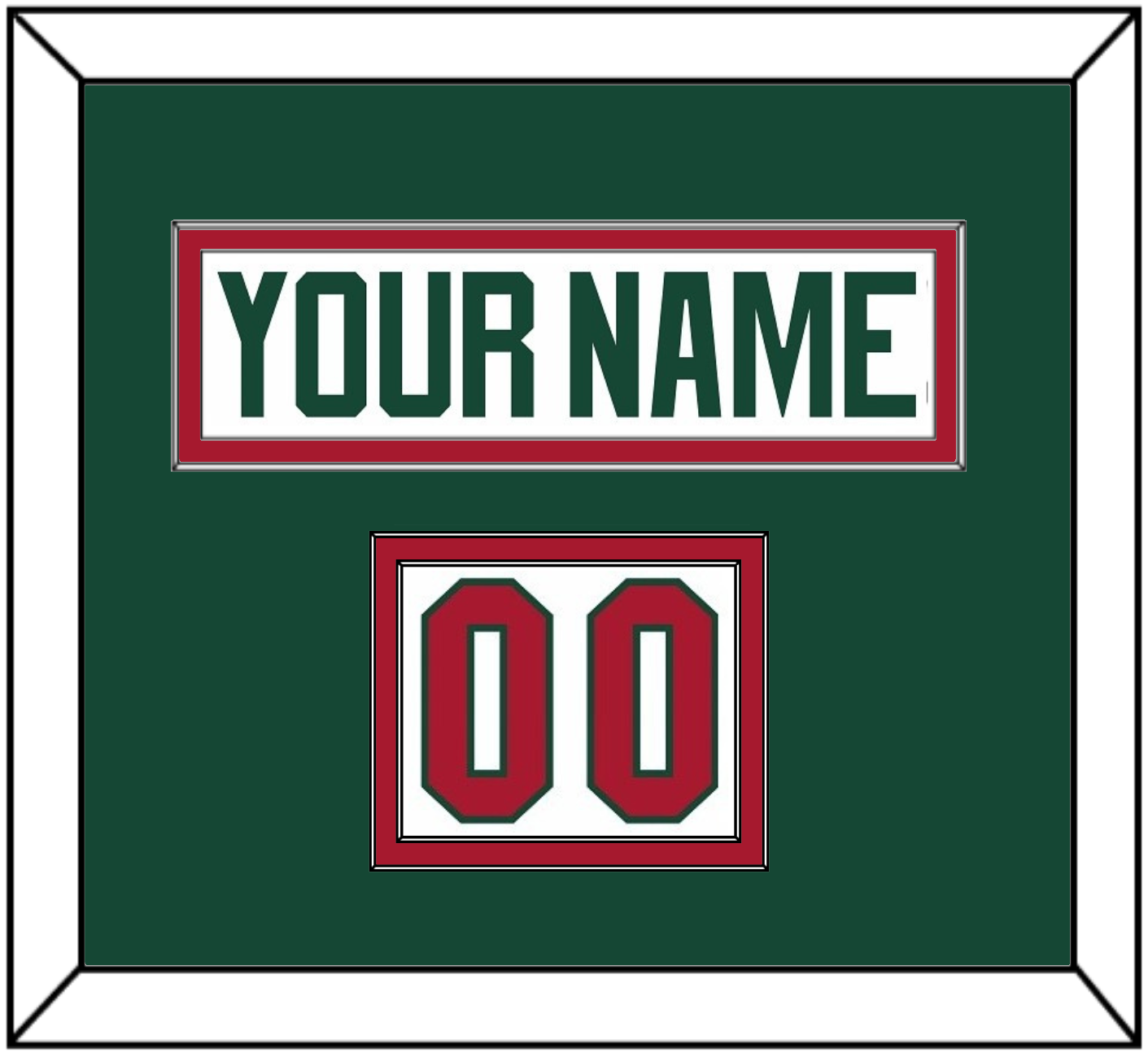 Minnesota Nameplate & Number (Shoulder) - Road White - Signature Tier 3