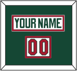 Minnesota Nameplate & Number (Shoulder) - Road White - Double Mat 3