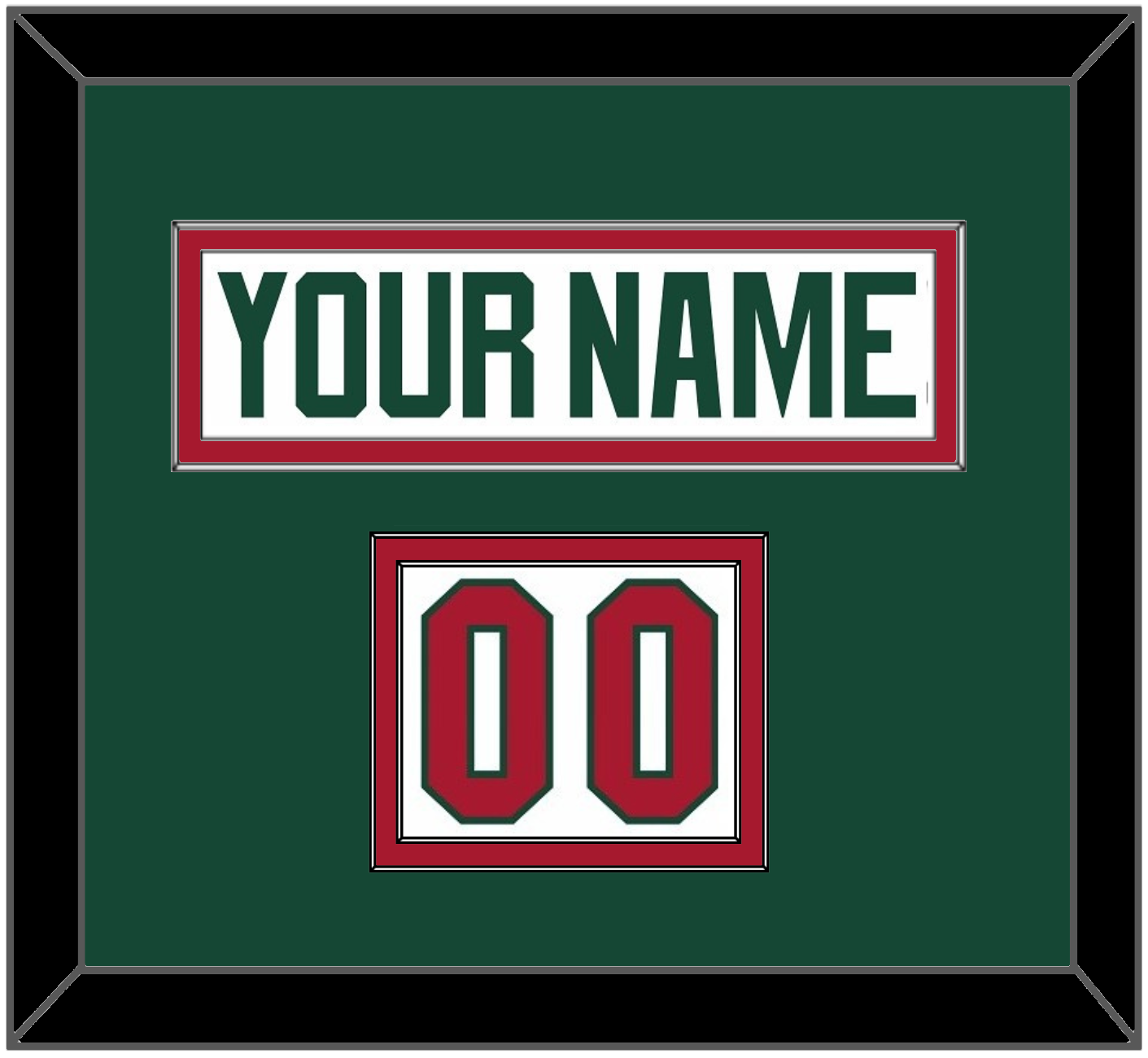 Minnesota Nameplate & Number (Shoulder) - Road White - Signature Tier 3