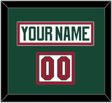 Minnesota Nameplate & Number (Shoulder) - Road White - Double Mat 3