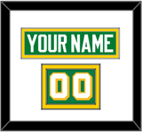 Minnesota Nameplate & Number (Shoulder) - Alternate Green - Double Mat 1