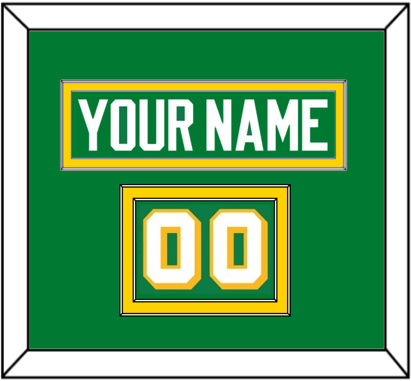 Minnesota Nameplate & Number (Shoulder) - Alternate Green - Signature Tier 2