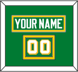 Minnesota Nameplate & Number (Shoulder) - Alternate Green - Double Mat 2
