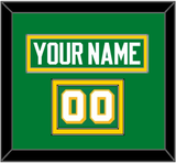 Minnesota Nameplate & Number (Shoulder) - Alternate Green - Double Mat 2