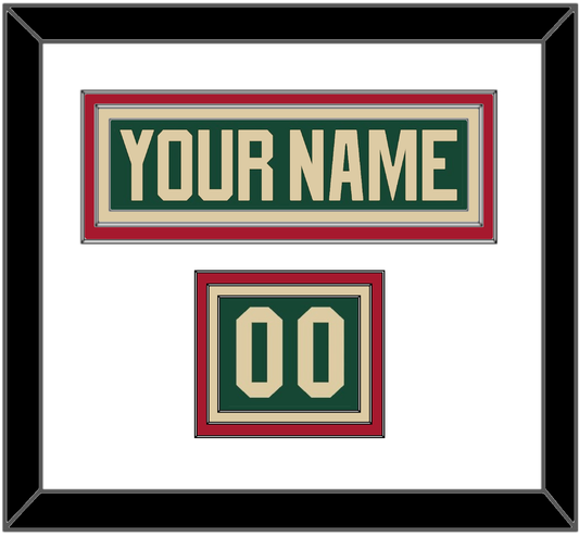 Minnesota Nameplate & Number (Shoulder) - Home Green - Premier Tier 1