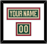 Minnesota Nameplate & Number (Shoulder) - Home Green - Triple Mat 1