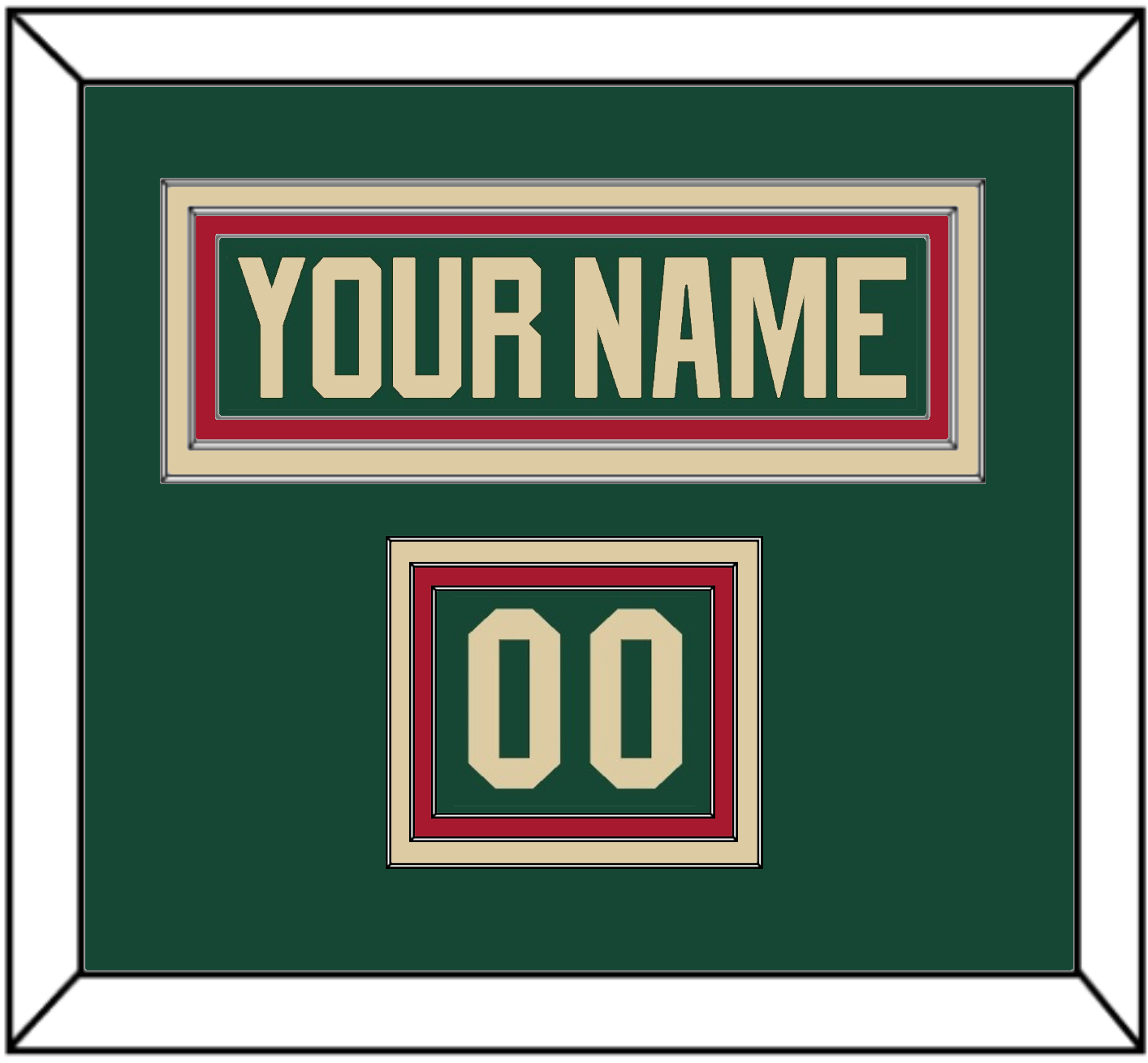 Minnesota Nameplate & Number (Shoulder) - Home Green - Premier Tier 2