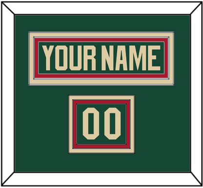 Minnesota Nameplate & Number (Shoulder) - Home Green - Premier Tier 2