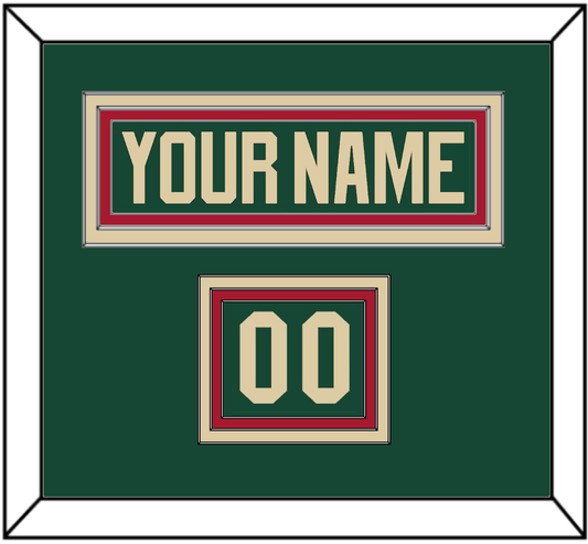 Minnesota Nameplate & Number (Shoulder) - Home Green - Premier Tier 2
