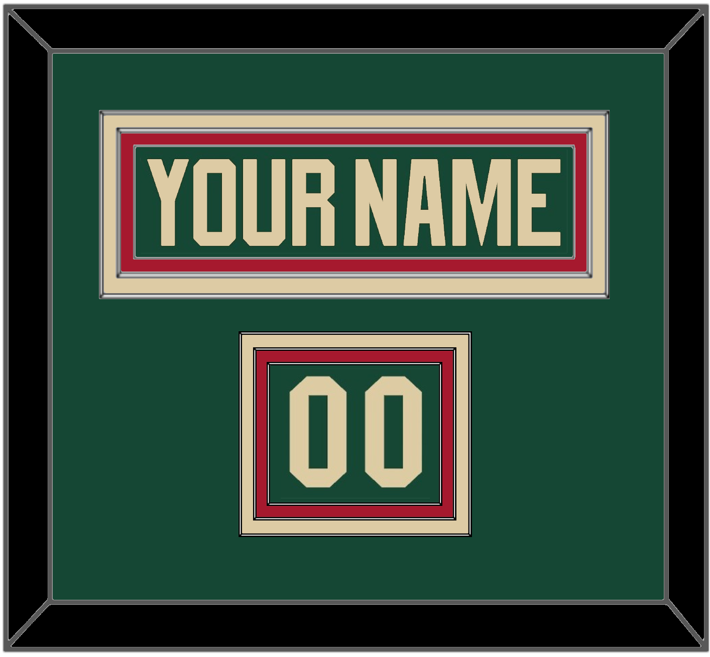 Minnesota Nameplate & Number (Shoulder) - Home Green - Premier Tier 2
