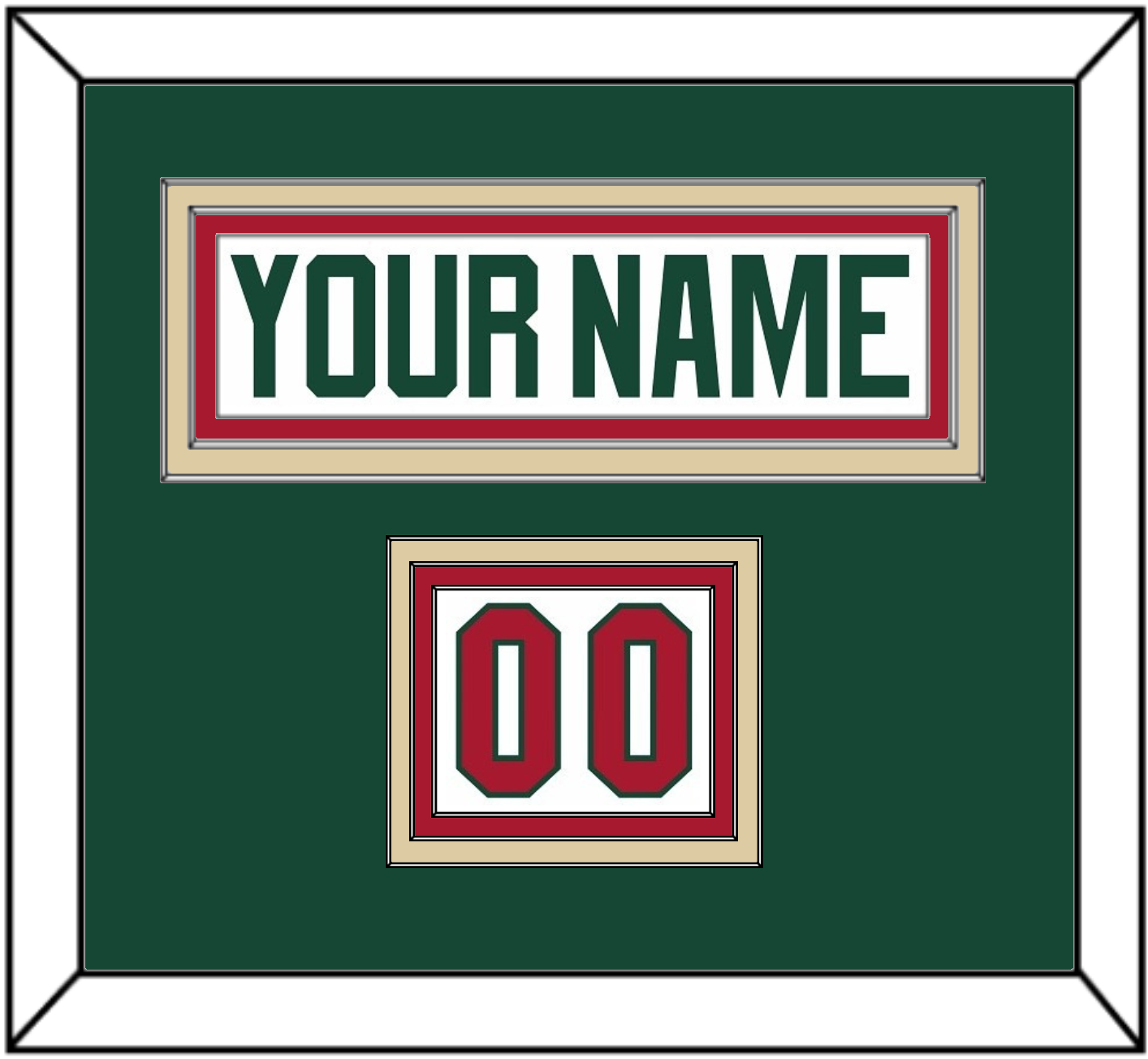 Minnesota Nameplate & Number (Shoulder) - Road White - Premier Tier 2