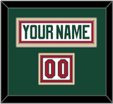 Minnesota Nameplate & Number (Shoulder) - Road White - Triple Mat 2