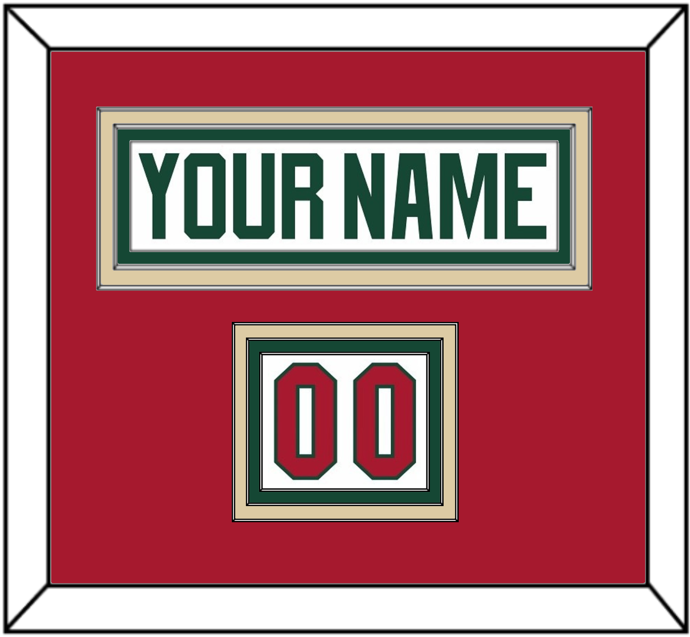 Minnesota Nameplate & Number (Shoulder) - Road White - Premier Tier 3