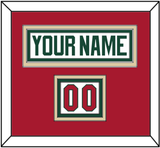 Minnesota Nameplate & Number (Shoulder) - Road White - Triple Mat 3