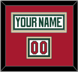 Minnesota Nameplate & Number (Shoulder) - Road White - Triple Mat 3