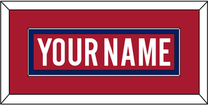 Montreal Nameplate - Home Red - Single Mat 2